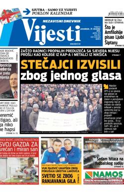 Vijesti - broj 6021, 29. dec 2014.