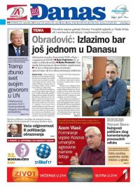 Danas - broj 7297, 21. sep 2017.