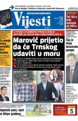 Vijesti - broj 6321, 30. okt 2015.