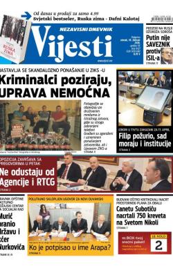 Vijesti - broj 6427, 16. feb 2016.