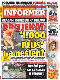 Informer CG - broj 1213, 26. apr 2016.