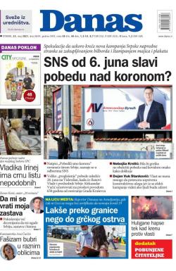 Danas - broj 8638, 25. maj 2021.