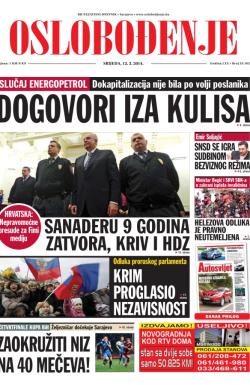 Oslobođenje - broj 24.162, 12. mar 2014.