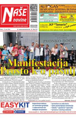 Naše novine, Temerin - broj 253, 17. jun 2016.