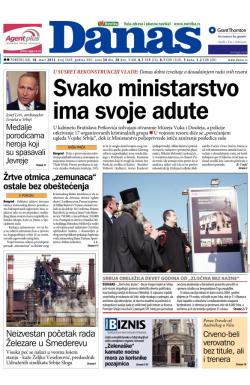 Danas - broj 5649, 18. mar 2013.
