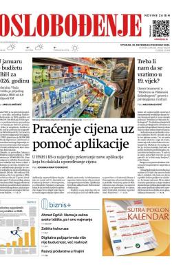 Oslobođenje - broj 28104, 30. dec 2025.