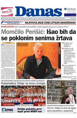 Danas - broj 6482, 29. jun 2015.