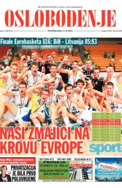 Oslobođenje - broj 24.685, 17. avg 2015.