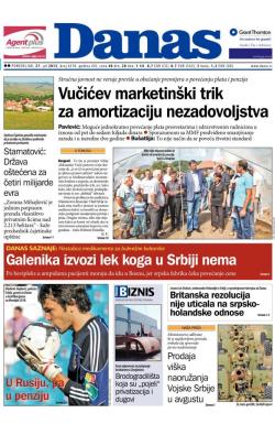 Danas - broj 6510, 27. jul 2015.