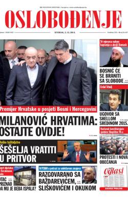 Oslobođenje - broj 24.427, 2. dec 2014.