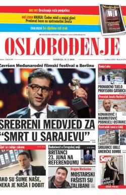 Oslobođenje - broj 24.873, 21. feb 2016.