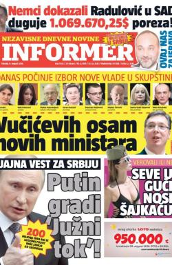 Informer - broj 1302, 9. avg 2016.