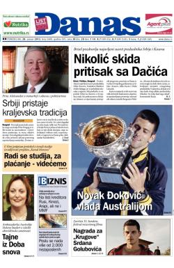 Danas - broj 5600, 28. jan 2013.