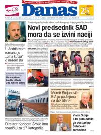 Danas - broj 6981, 9. nov 2016.