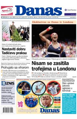 Danas - broj 5425, 6. avg 2012.