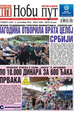 Novi put, Jagodina - broj 2956, 3. sep 2025.