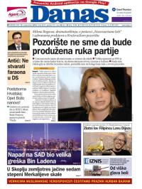 Danas - broj 6923, 12. sep 2016.