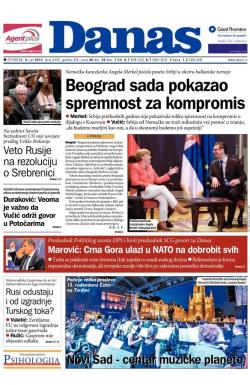 Danas - broj 6492, 9. jul 2015.