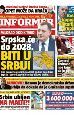 Informer - broj 1698, 21. nov 2017.