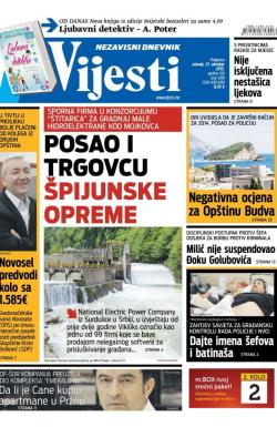 Vijesti - broj 6318, 27. okt 2015.