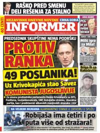 Informer CG - broj 1147, 8. feb 2016.