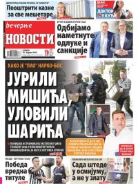 Večernje novosti - broj 4283, 16. apr 2022.