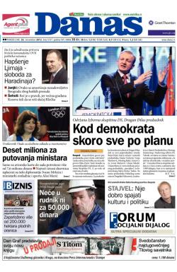 Danas - broj 5537, 26. nov 2012.