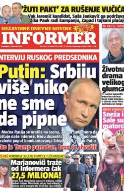 Informer - broj 1403, 5. dec 2016.