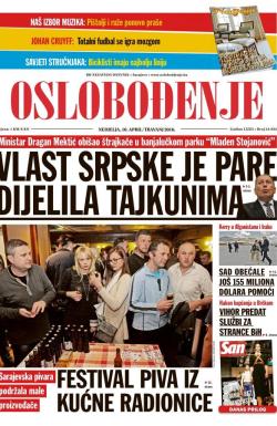 Oslobođenje - broj 24.922, 10. apr 2016.