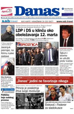 Danas - broj 5996, 28. feb 2014.
