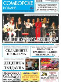 Somborske novine - broj 3197, 2. okt 2015.