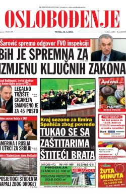 Oslobođenje - broj 24.556, 10. apr 2015.