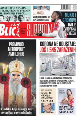 Blic - broj 8506, 31. okt 2020.