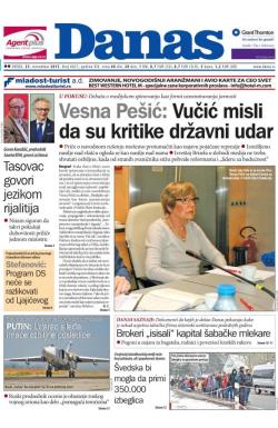 Danas - broj 6631, 25. nov 2015.