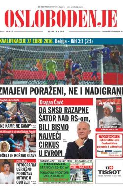 Oslobođenje - broj 24.703, 4. sep 2015.