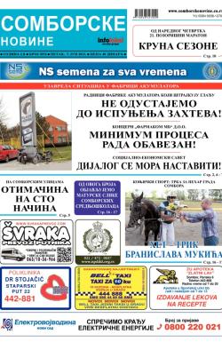 Somborske novine - broj 3076, 7. jun 2013.