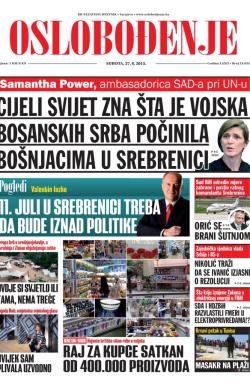 Oslobođenje - broj 24.634, 27. jun 2015.