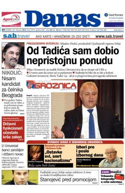 Danas - broj 5979, 11. feb 2014.