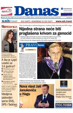 Danas - broj 5994, 26. feb 2014.