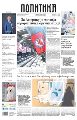 Politika - broj 40155, 19. sep 2025.