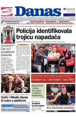 Danas - broj 6311, 8. jan 2015.