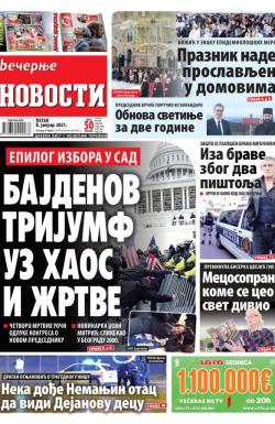Večernje novosti - broj 3827, 8. jan 2021.