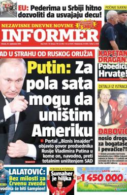 Informer - broj 1338, 20. sep 2016.
