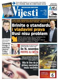 Vijesti - broj 6322, 31. okt 2015.