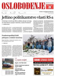 Oslobođenje - broj 25494, 15. nov 2017.