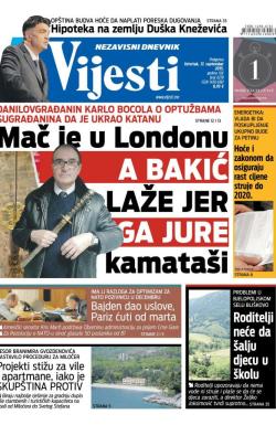 Vijesti - broj 6278, 17. sep 2015.