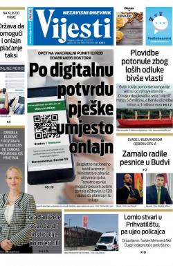 Vijesti - broj 8369, 29. jul 2021.