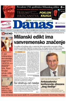 Danas - broj 5577-5579, 5. jan 2013.