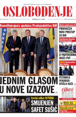 Oslobođenje - broj 24.413, 18. nov 2014.
