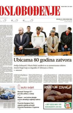 Oslobođenje - broj 24.988, 15. jun 2016.